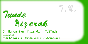 tunde mizerak business card